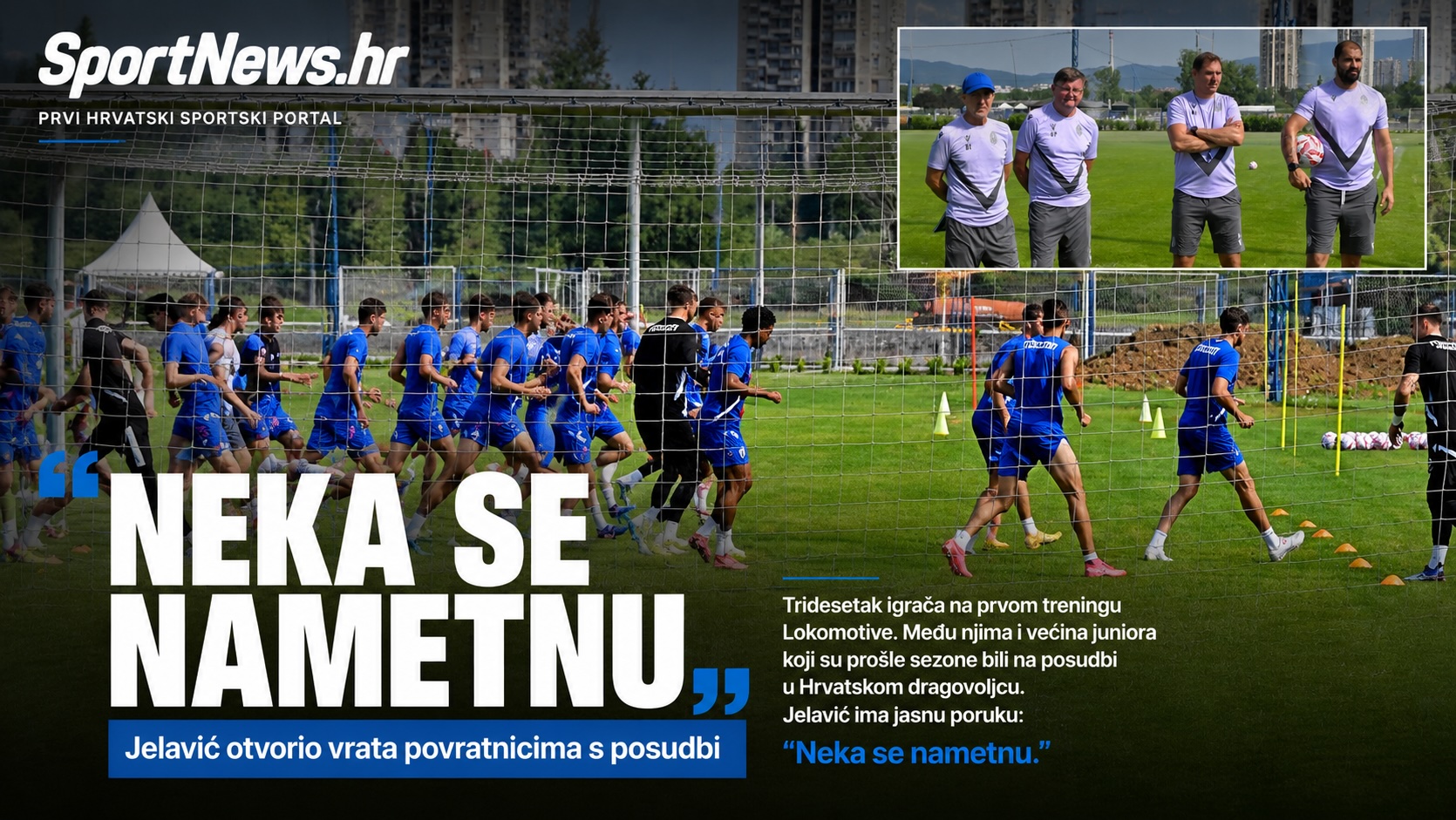 Lokomotiva krenula s pripremama: Jelavić više nije "nogometaš", nego trener koji je potvrdio sebe